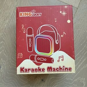 New King Lucky Brand Pink Mini Karaoke Machine